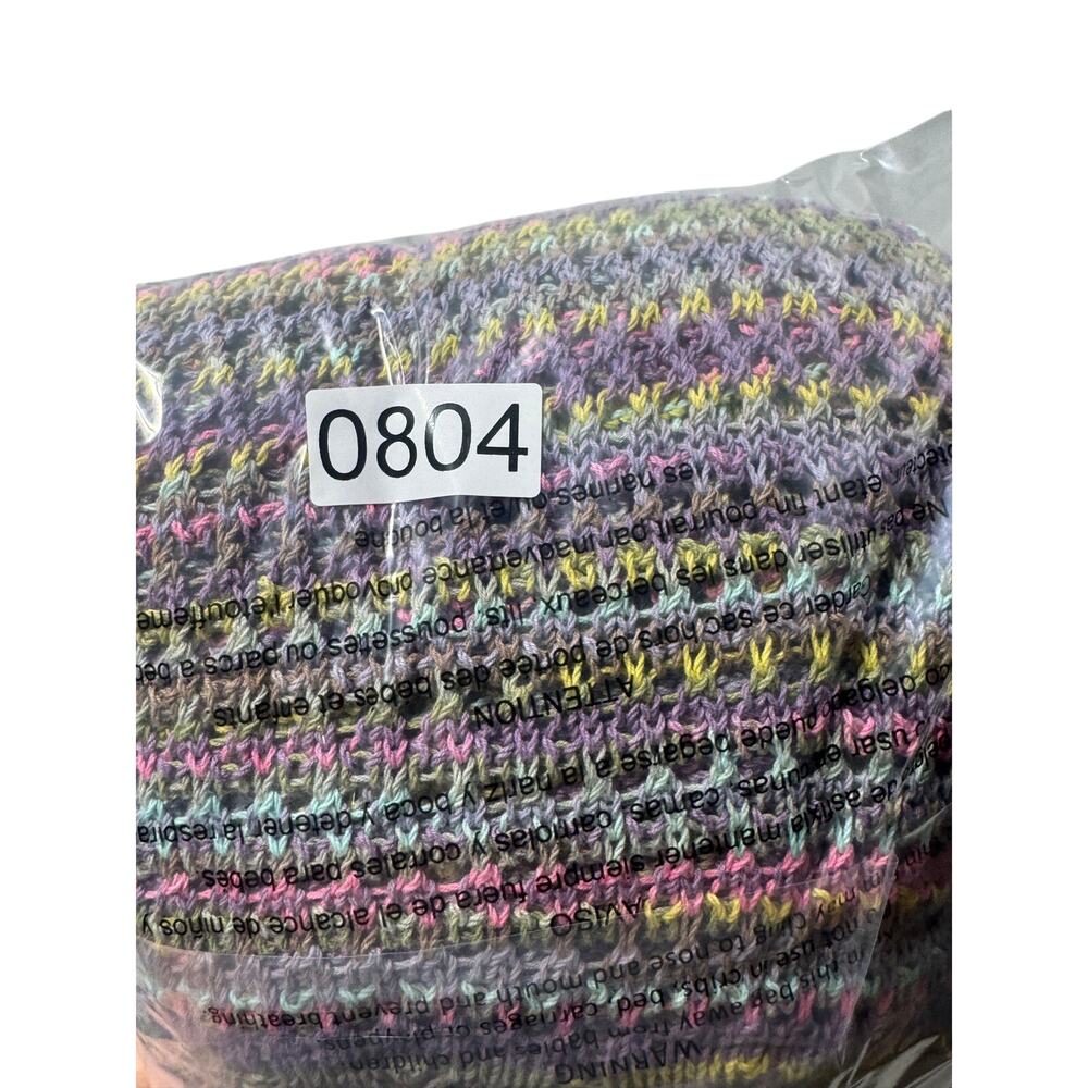 Sfizio Maxi Dress Womens 6 Multicolor Striped Crochet Knit Sleeveless Italy Made - Picture 16 of 16